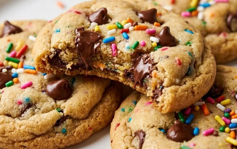 Cake Batter Chocolate Chip Cookies