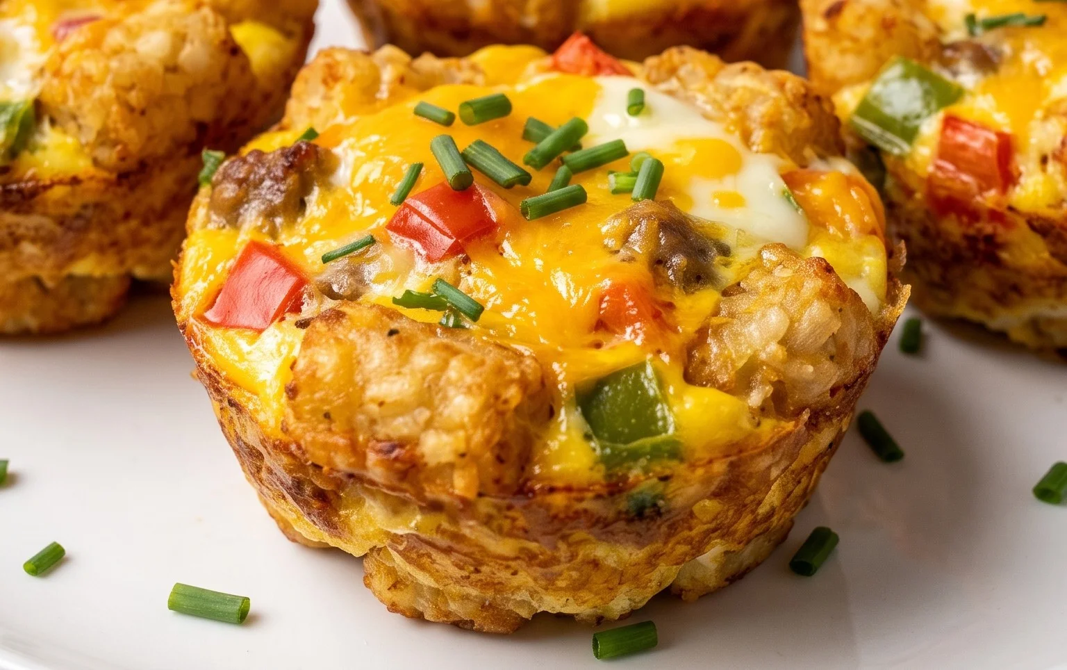 Mini Breakfast Omelets (Egg Muffins With A Tater Tot Crust)