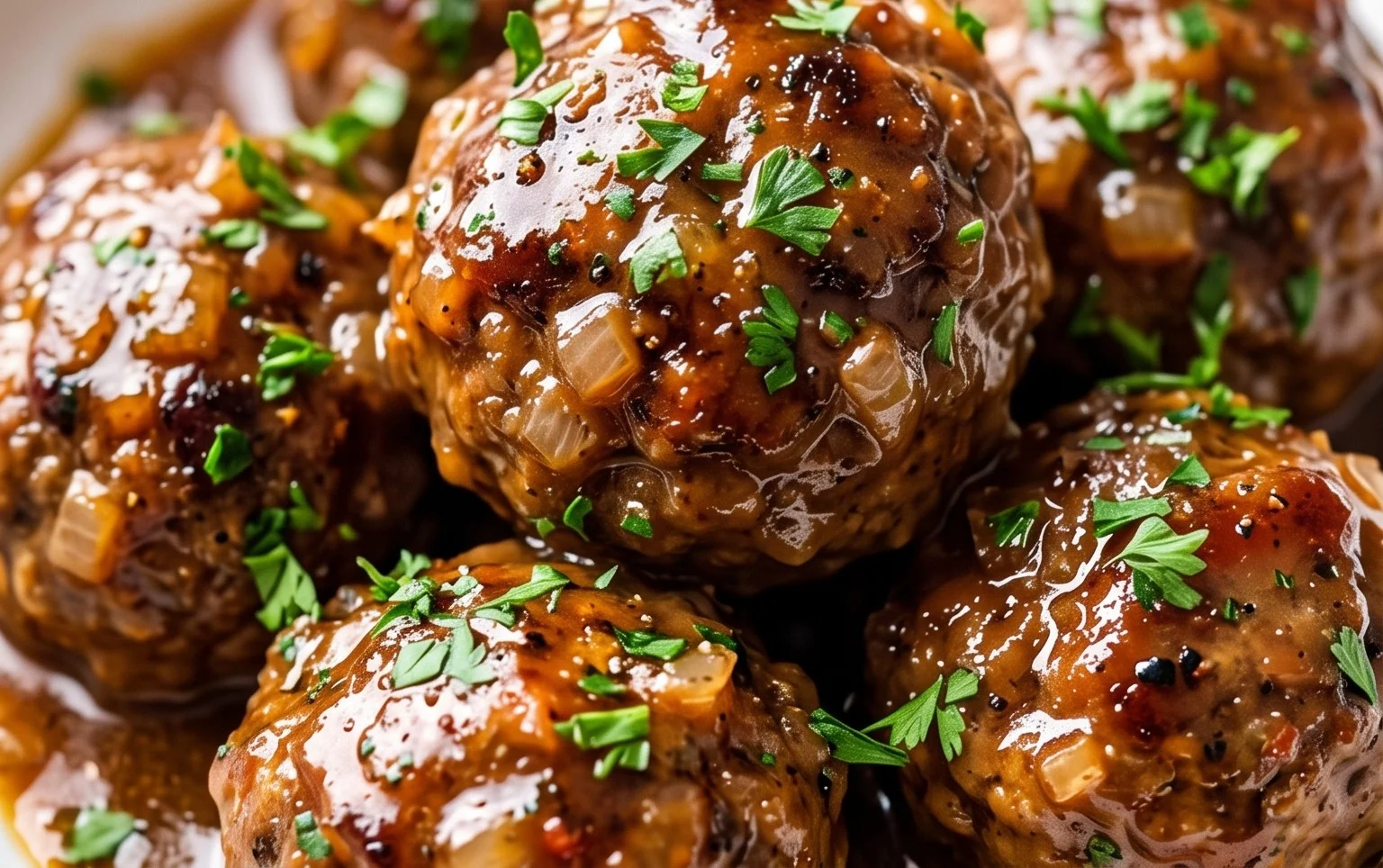 Slow Cooker Salisbury Steak Meatballs